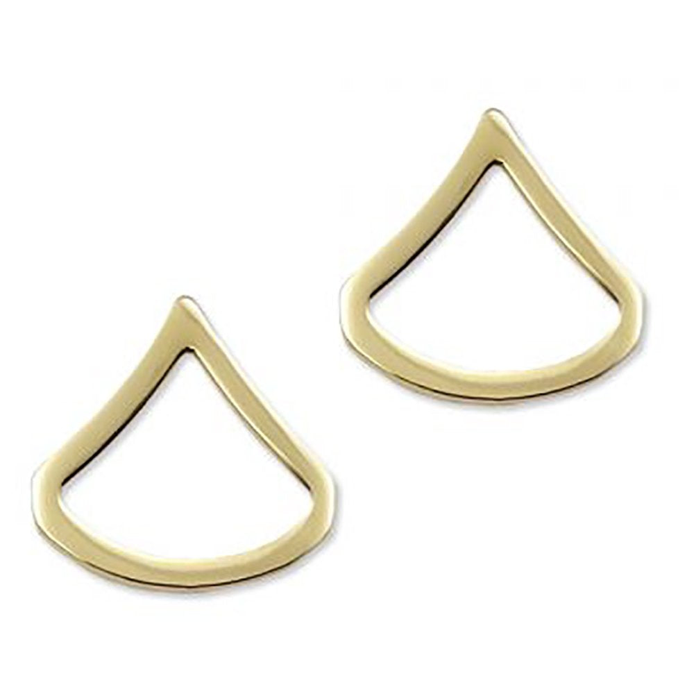 US Army Brite Shiny Metal Pin-On Rank