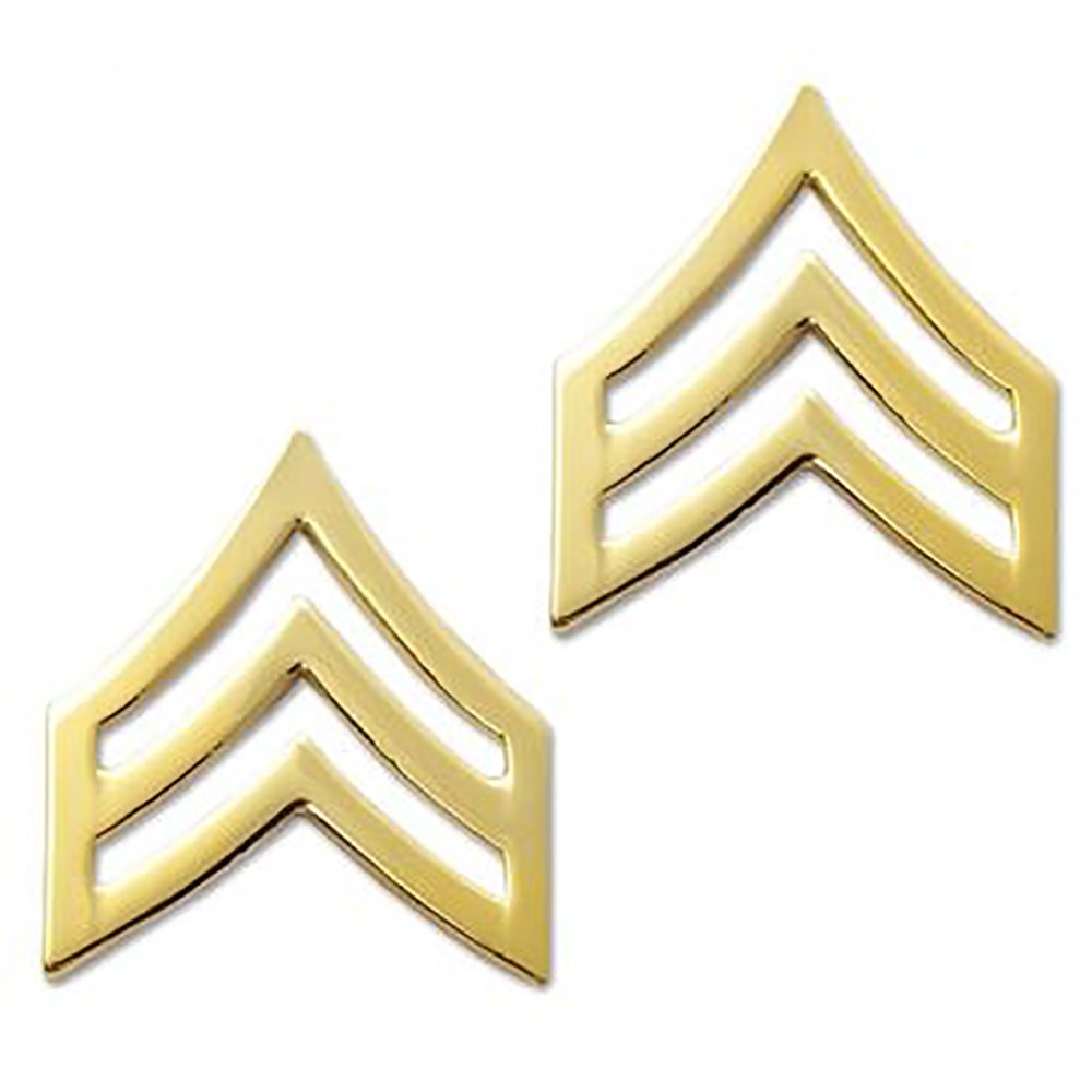 US Army Brite Shiny Metal Pin-On Rank