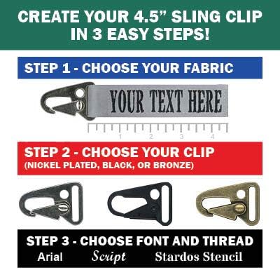 Custom Name Tape Material Embroidered 4.5" Sling Clip Style Luggage Tag