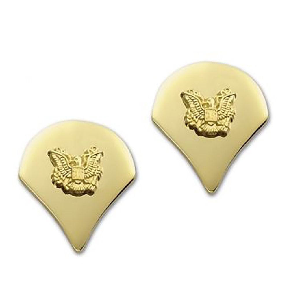 US Army Brite Shiny Metal Pin-On Rank