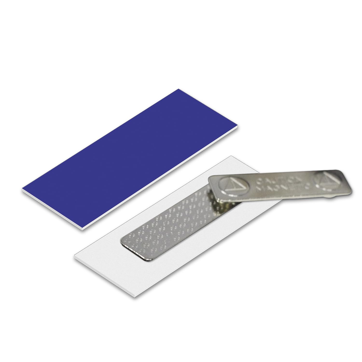 Custom Name ID Tags, Name Badges, Magnet Backing - (1" x 3", Red)