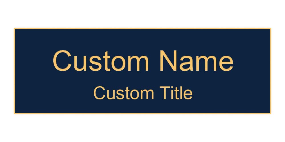 Custom Name ID Tags, Name Badges, Magnet Backing - (1" x 3", Red)