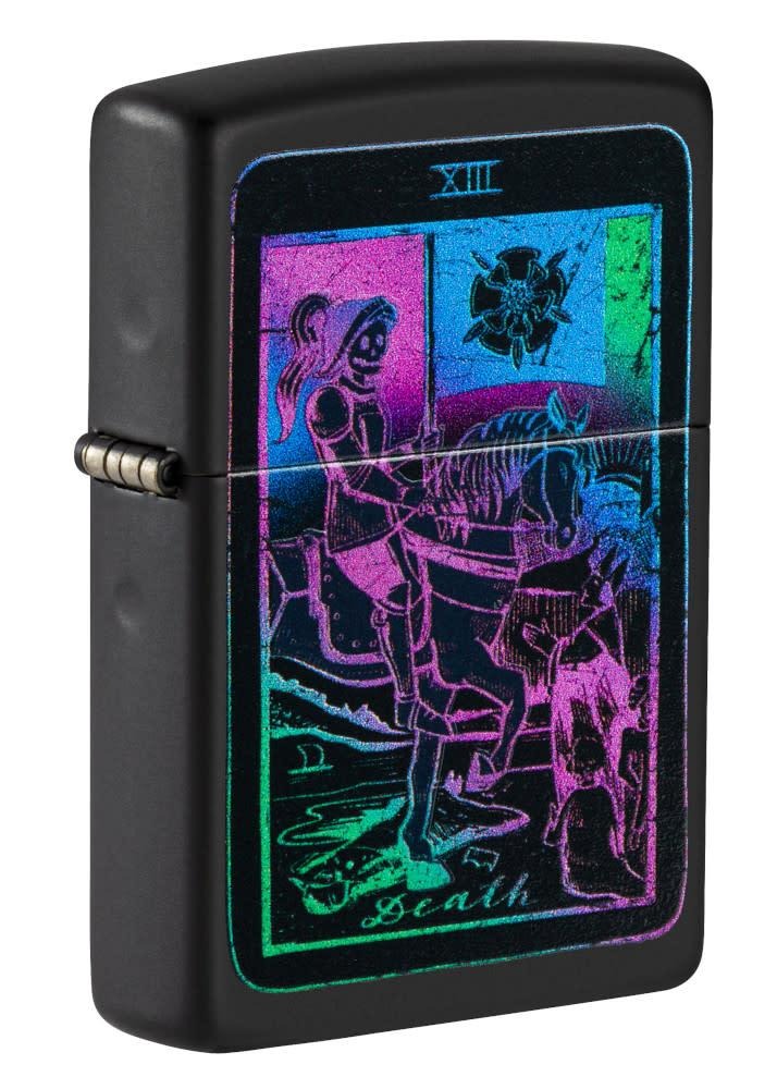 Zippo Tarot Card Black Light Black Matte Windproof Lighter #49698
