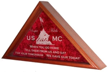 Ceremonial Casket Flag Cases, Casket Flag Case - Red