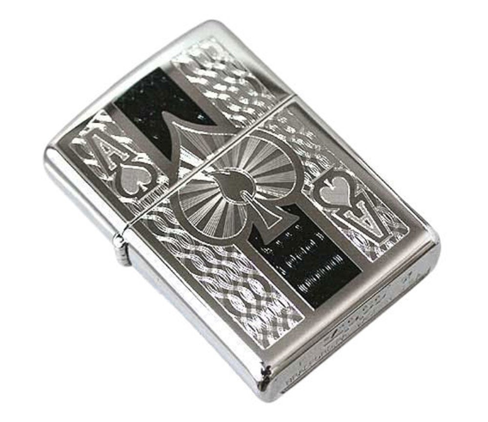 Zippo Classic Ace Lighter, High Polish Chrome, Windproof #24196