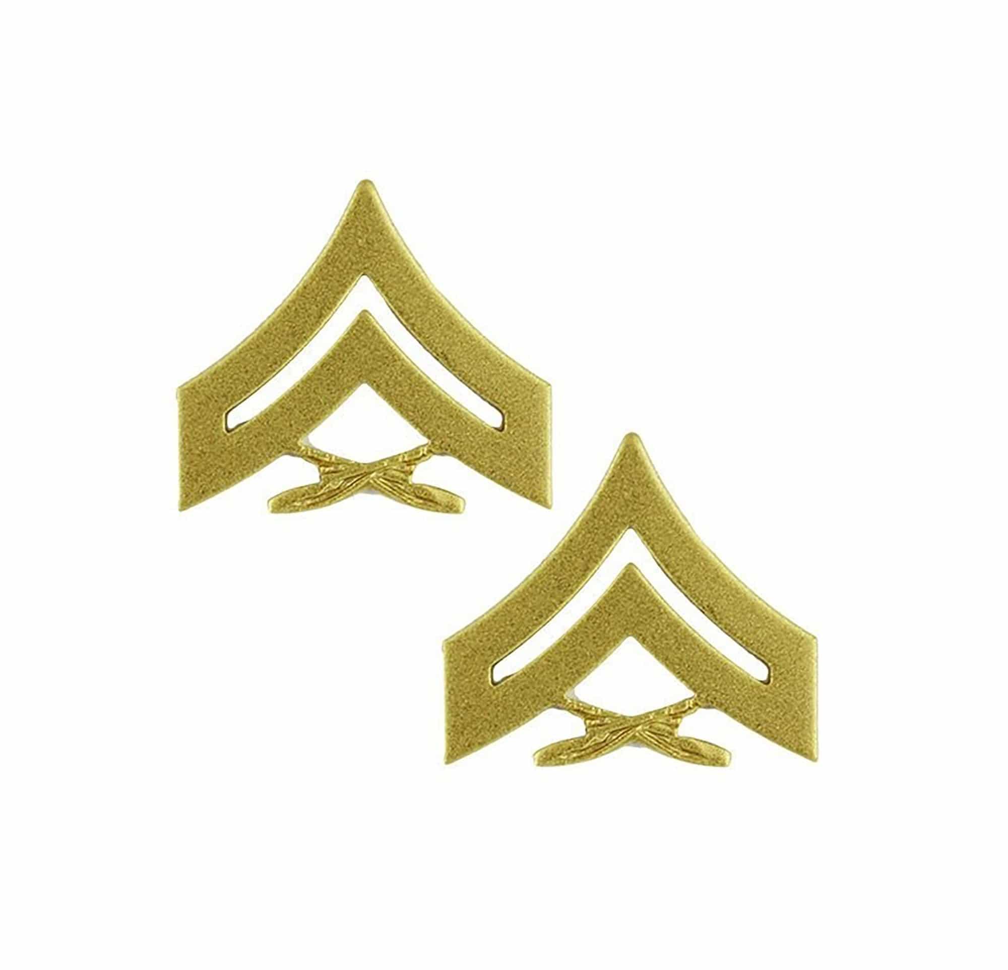 U.S. Marine Corps Corporal Satin Gold Rank