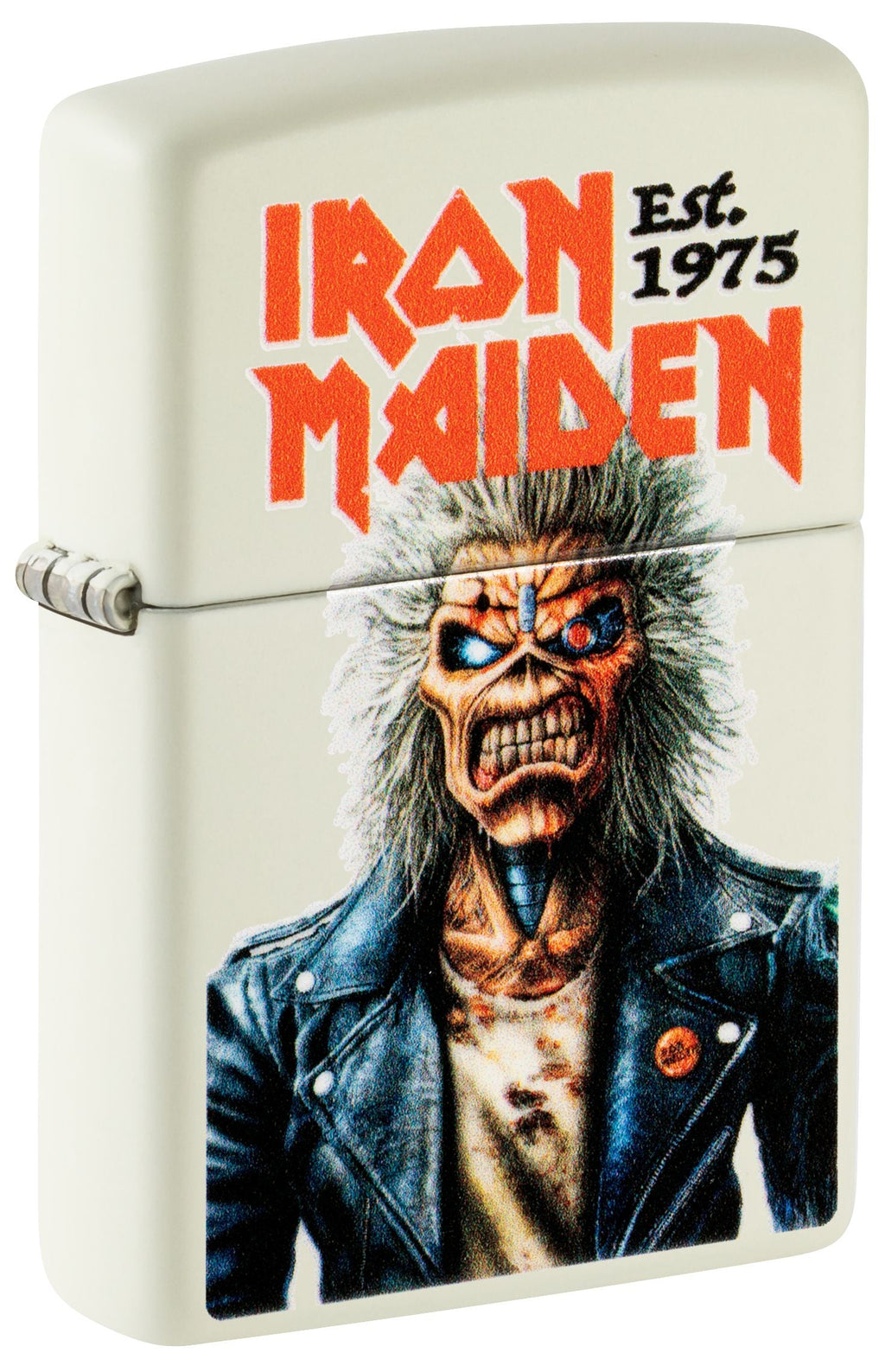 Zippo Iron Maiden Est. 1975 Eddie, Glow-in-the-Dark Green Lighter #47198