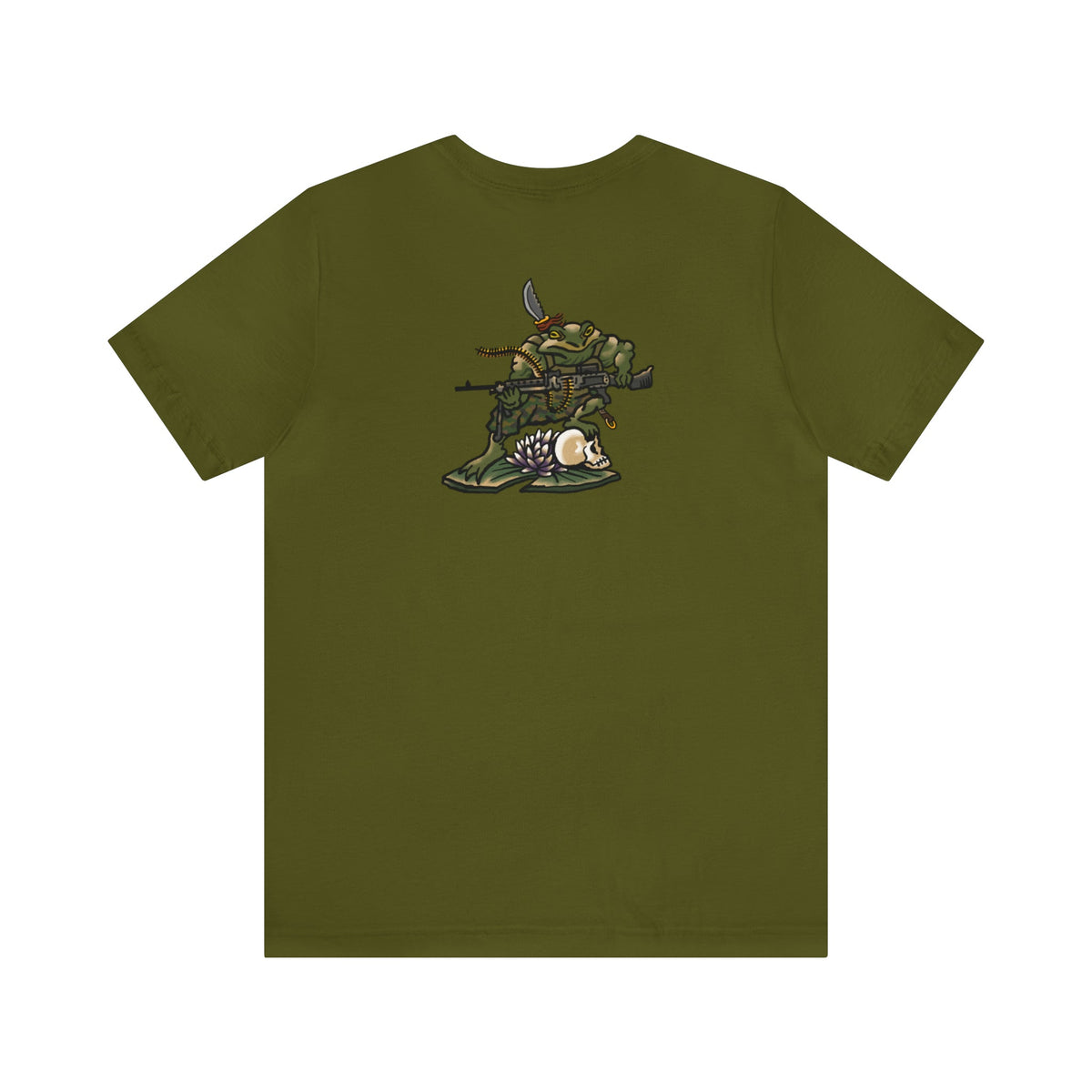 240 Machine Gun Frog - Back Print - Short Sleeve Tee