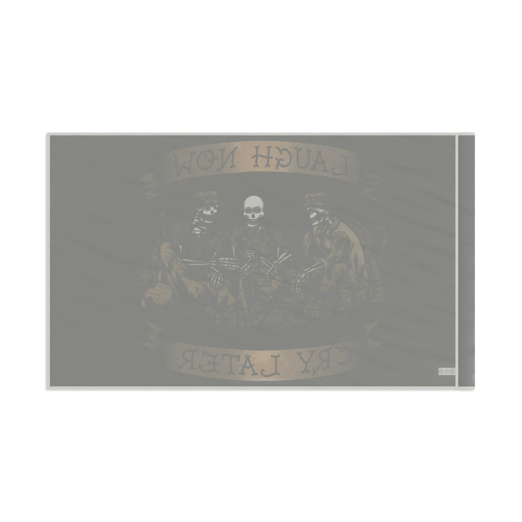 Laugh Now Cry Later Skeletons - Flag