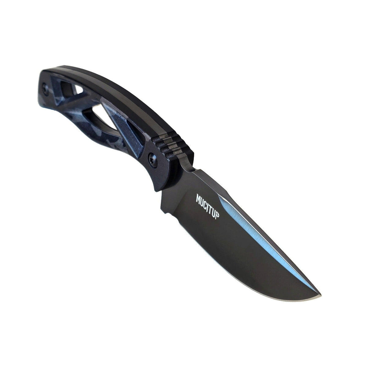 MUCITUP LIMITED EDITION MUCTAC Surge Fixed Blade Knife D2 Steel 3" DLC Blade Multicam Black G10