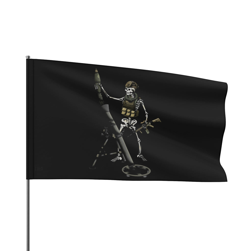 Skeleton with Mortar - Flag