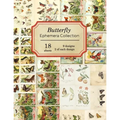 Butterfly Ephemera Collection: 18 sheets - 9 designs - 2 of each design - Paperback