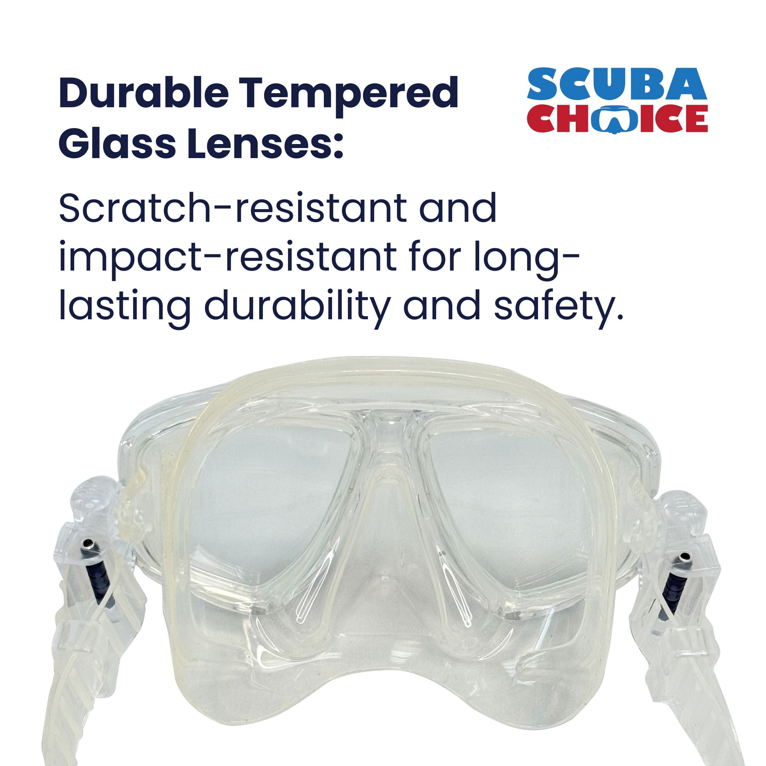 Palantic M36 Translucent Charcoal/Clear Silicone RX Nearsighted Lenses Dive/Snorkeling Mask
