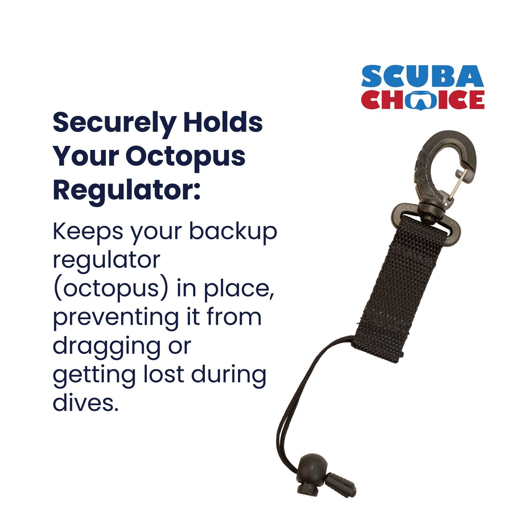 Scuba Diving Webbing Octopus Holder w/ Clip
