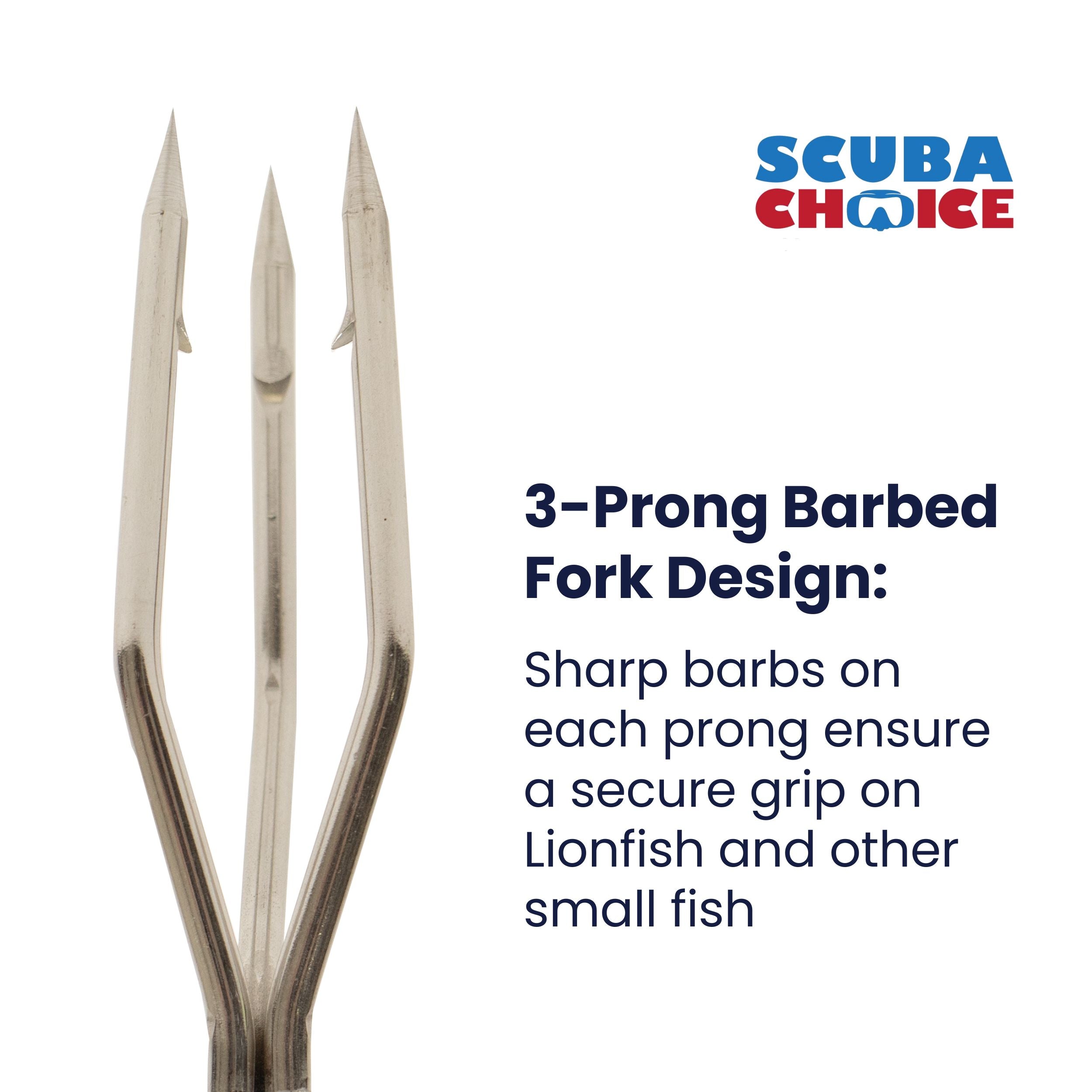 Scuba Choice 4-5/8" 3-Prong 6mm Spearfishing Lionfish Speartip