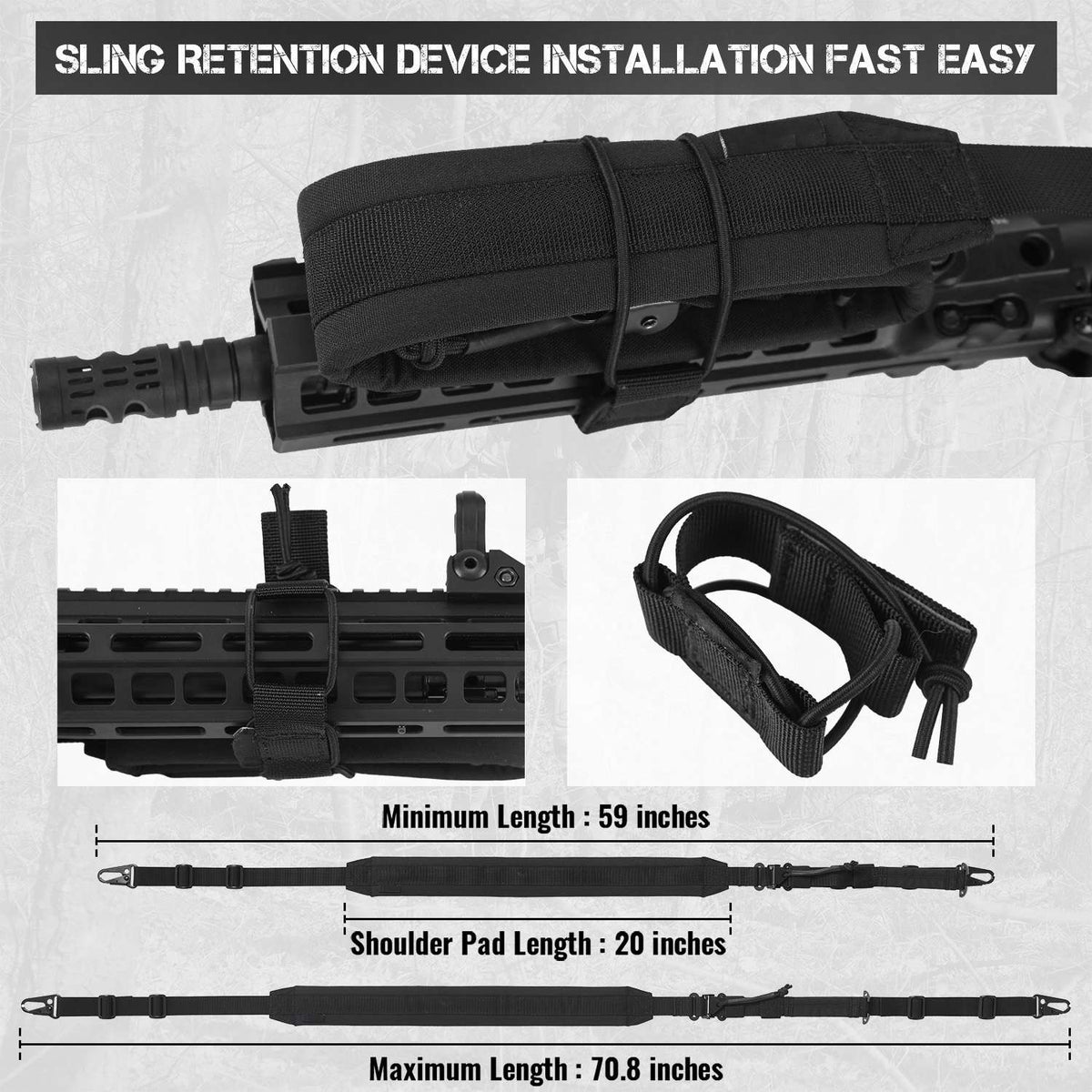 Votagoo Rifle Sling for Hunting Tactical Strap