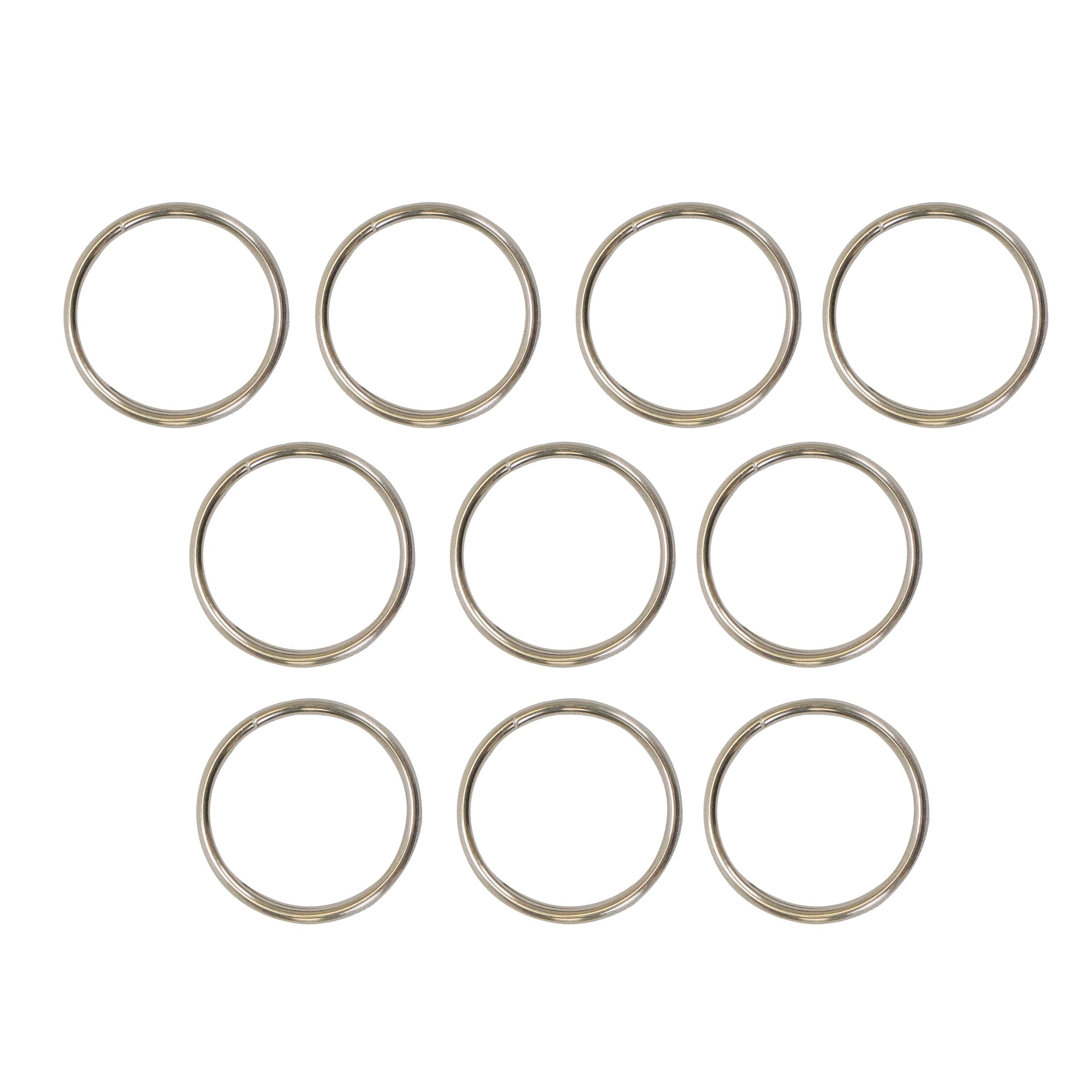 Scuba Diving 24mm Stainless Steel 1.6mm Split Ring for BCD attachment 10pc