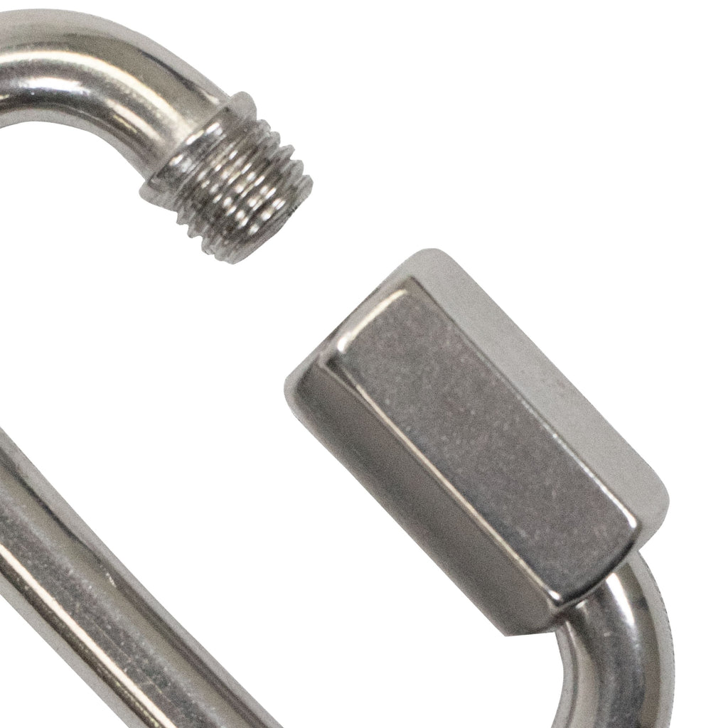 Scuba Choice 7cm SS Oval Quick Link Carabiner W/ Screw 9mm Opening