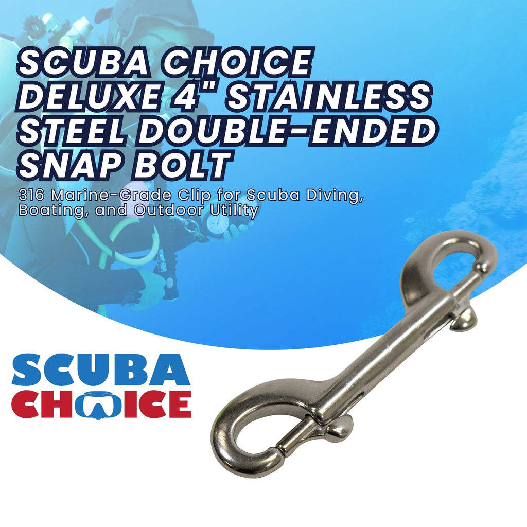 Scuba Dive Deluxe 4" Stainless Steel Double Ended Snap Bolt