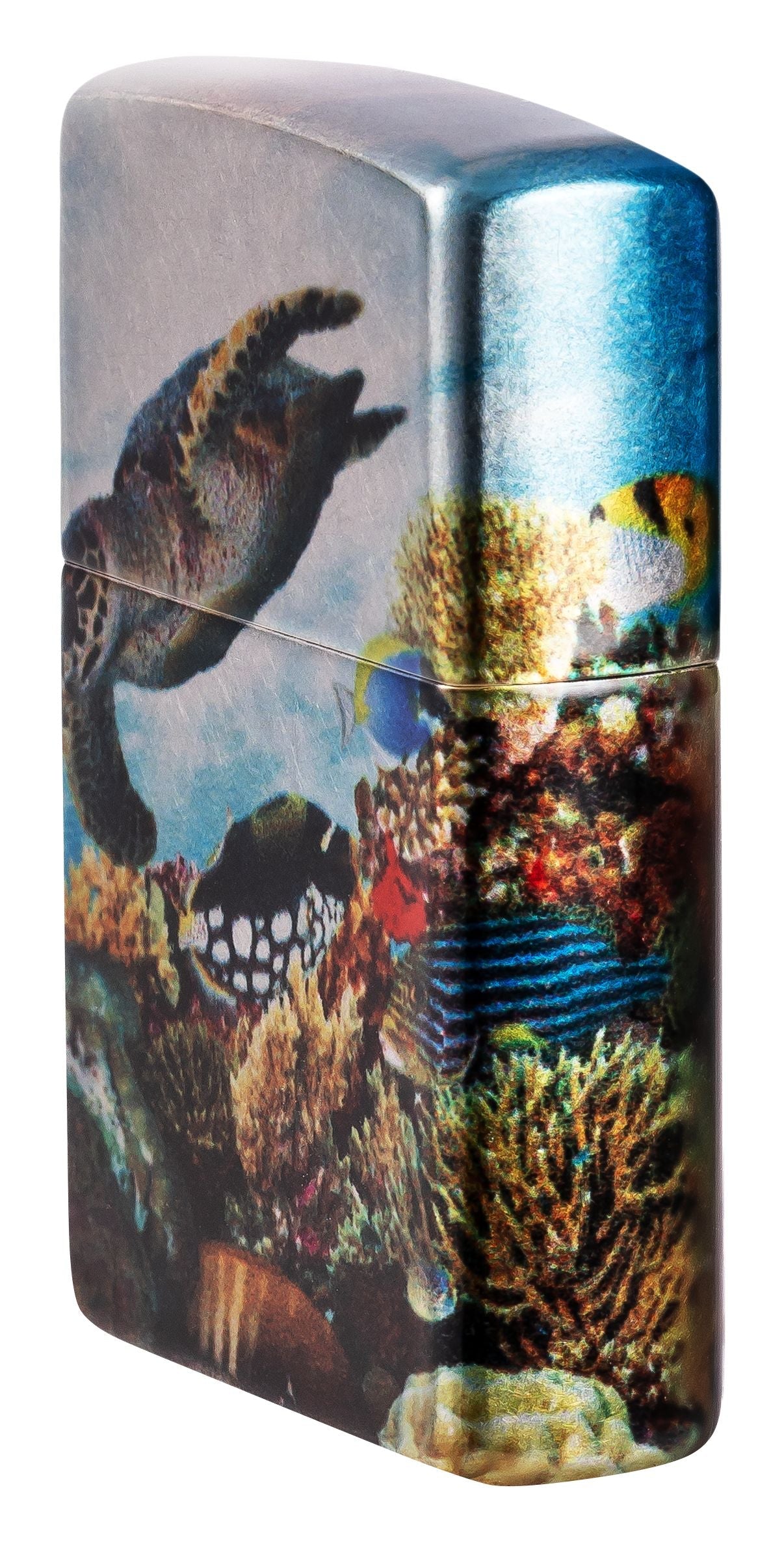 Zippo Underwater Marine Life Design, 540 Tumbled Chrome Fusion Lighter #48780