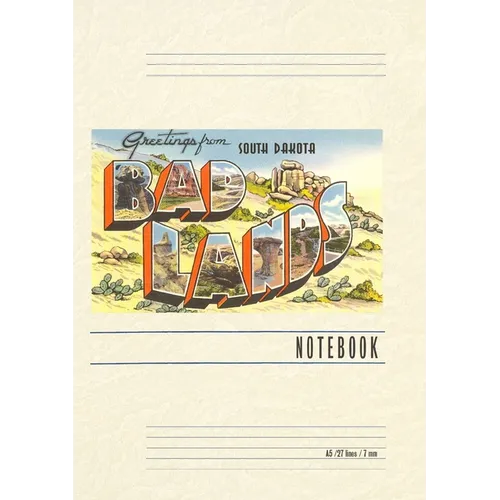 Vintage Lined Notebook Greetings from the Badlands - Paperback