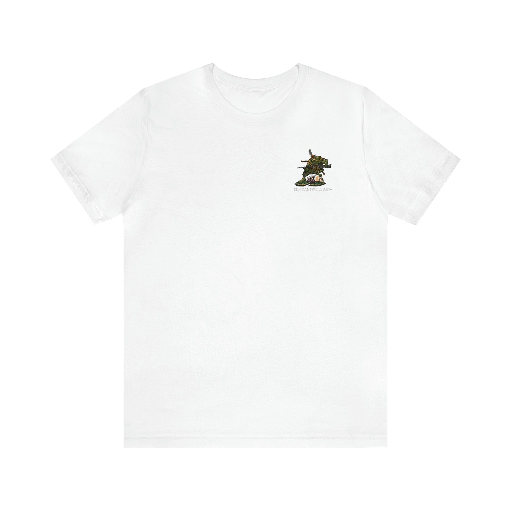 240 Machine Gun Frog - Front Print - Short Sleeve Tee
