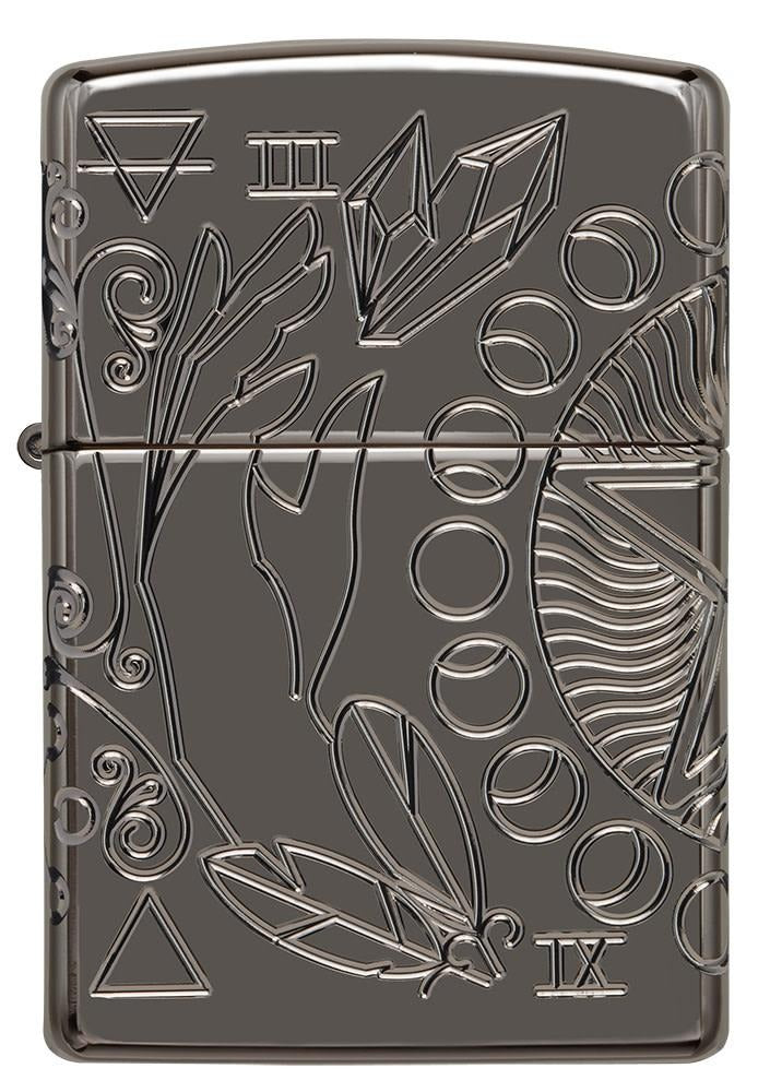 Zippo 360° Armor Black Ice MultiCut Sprirtual Design Windproof Lighter #49689