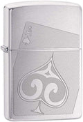 Zippo Aces of Spades Design, Brushed Chrome Lighter #29685