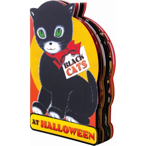 Black Cats at Halloween Shape Book - Paperback
