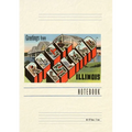 Vintage Lined Notebook Greetings from Rock Island, Illinois