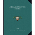 Message from the Sphinx - Paperback