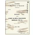 REPORT ON THE JUNKER ALL-METAL SINGLE-SEATER MONOPLANE TYPE D.1., July 1919Reports on German Aircraft 15