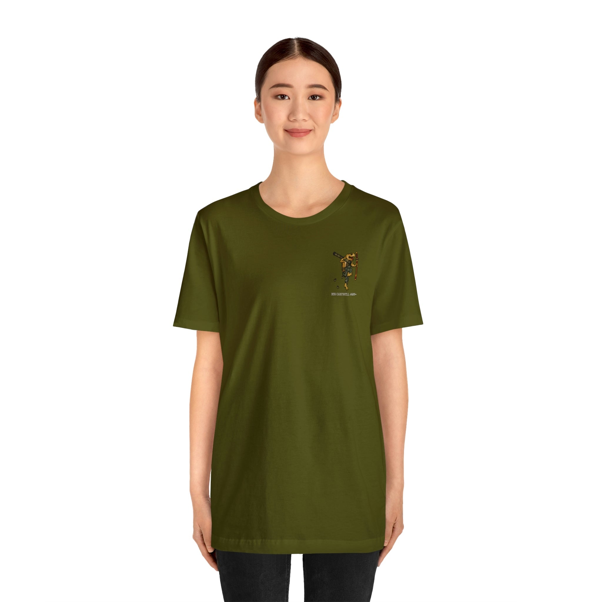 AT4 Rocket and Sword Frog - Front Print - Short Sleeve Tee