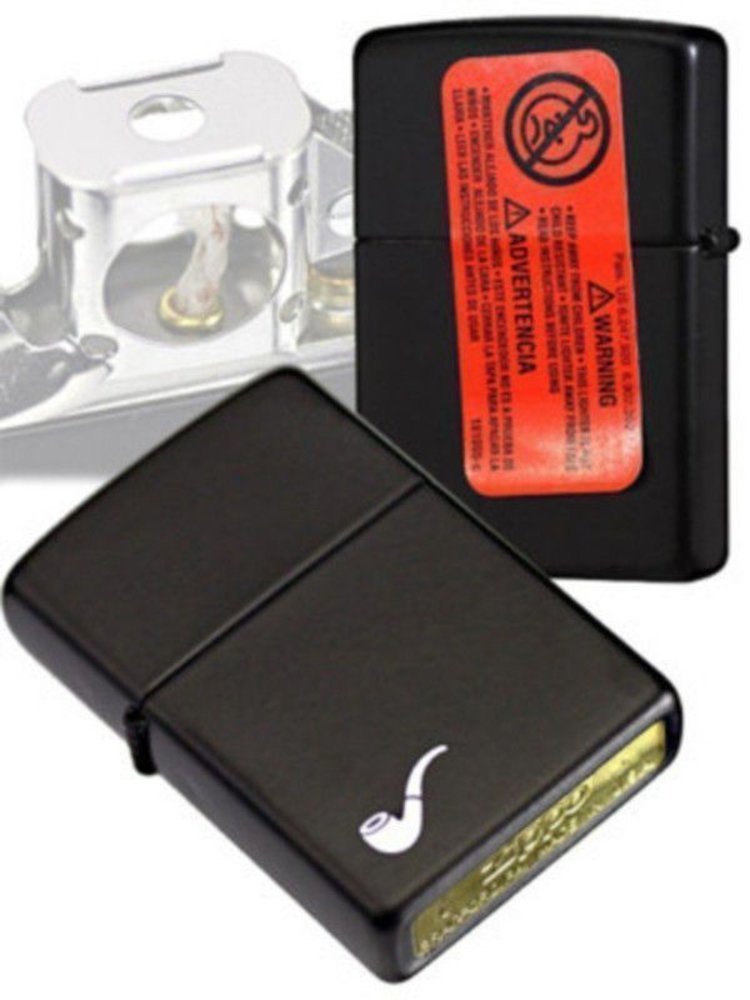 Zippo Pipe Lighter, Black Matte Finish, Genuine Windproof Lighter #218PL
