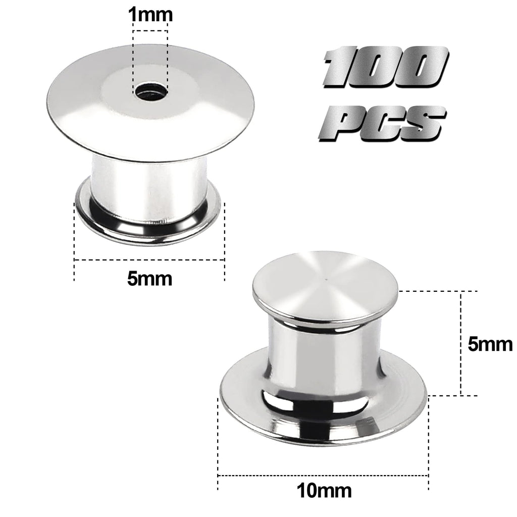 DECYOOL 30 Pieces Metal Pin Backs Locking Pin Keepers Locking Clasp | Nickel Plated Copper,convenient to carry, and blend seamlessly behind any pin,No Tools Required Spring Loaded Lock