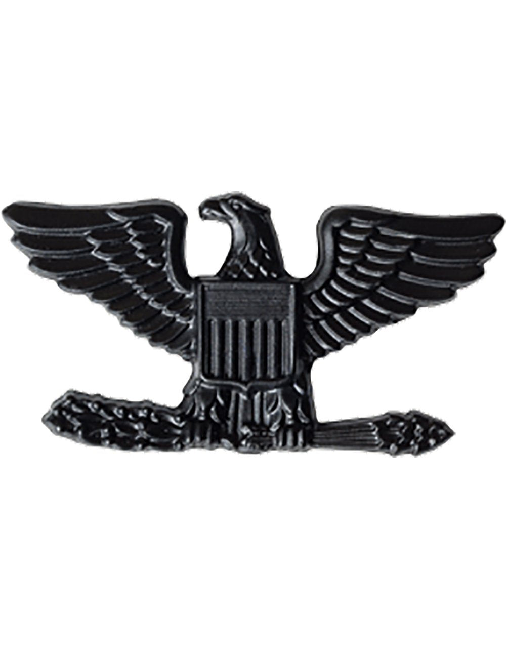 US Army Black Metal Subdued Pin-On Rank