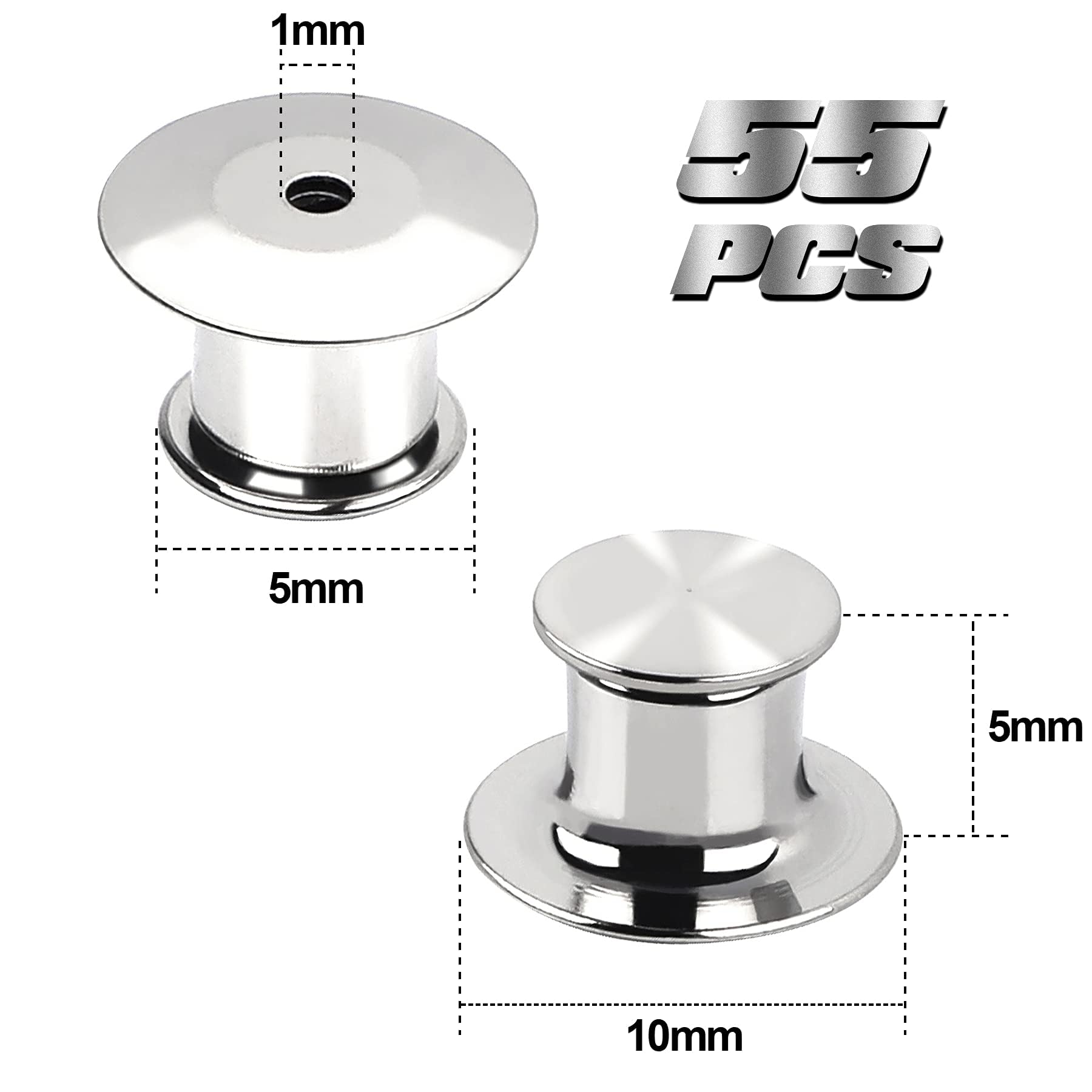 DECYOOL 30 Pieces Metal Pin Backs Locking Pin Keepers Locking Clasp | Nickel Plated Copper,convenient to carry, and blend seamlessly behind any pin,No Tools Required Spring Loaded Lock