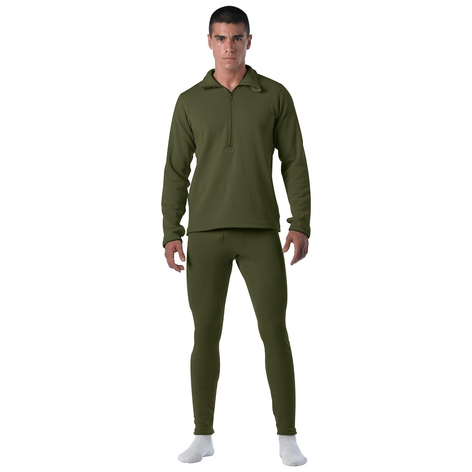 Rothco ECWCS Gen III Mid-Weight Underwear Top & Bottom Set (Level II) Tactical Grid Fleece Thermals