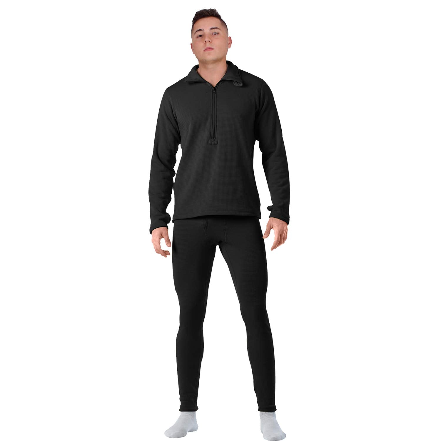 Rothco ECWCS Gen III Mid-Weight Underwear Top & Bottom Set (Level II) Tactical Grid Fleece Thermals
