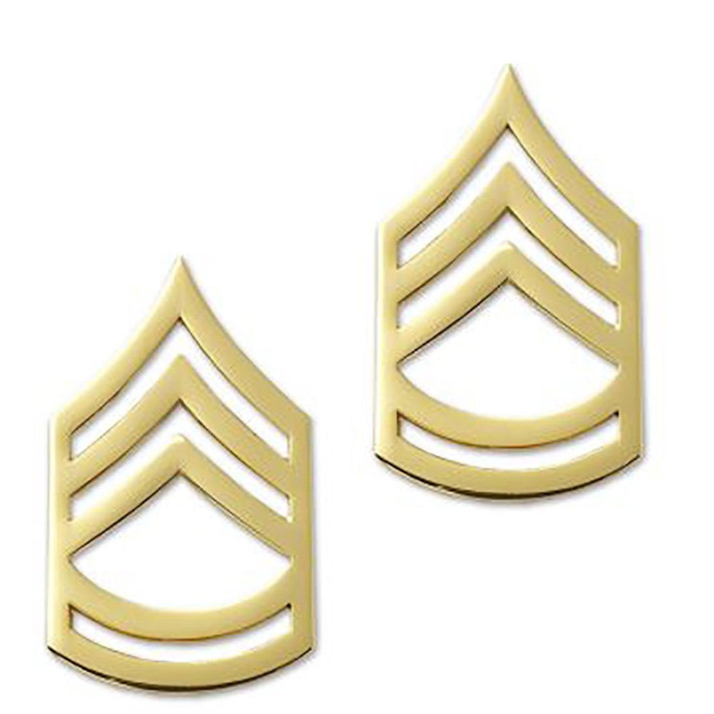US Army Brite Shiny Metal Pin-On Rank