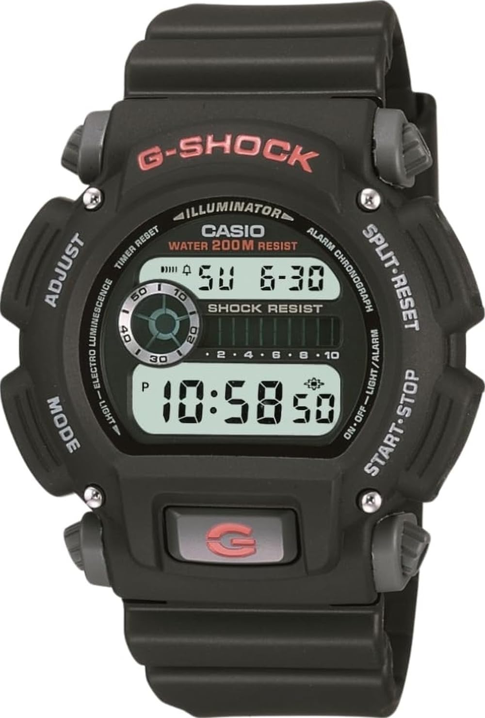 Casio DW9052 Series | Men’s Digital Watch | G-Shock | 1/100 SEC Stop Watch | Countdown Timer | LED Light | 200M WR | Shock Resistant | Multi Alarm | Auto Calendar | Dual Time | 2 Yr Batt
