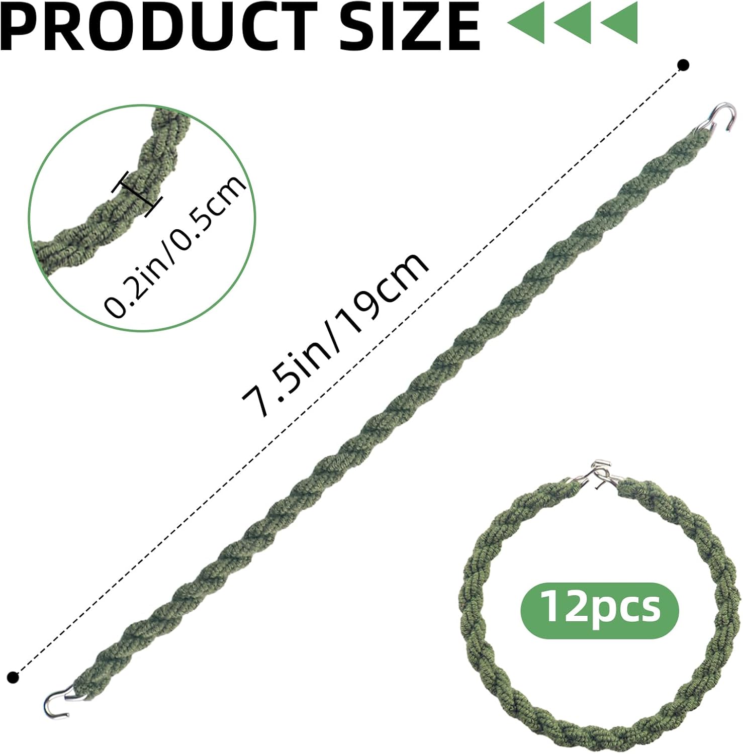 12 PCS Boot Blousers Military Adjustable with Metal Hooks – Elastic Boot Straps Tactical Cowboy Trouser Blousing Straps for Army Navy Air Force Uniform, Camo Pants & Work Boots(Green)