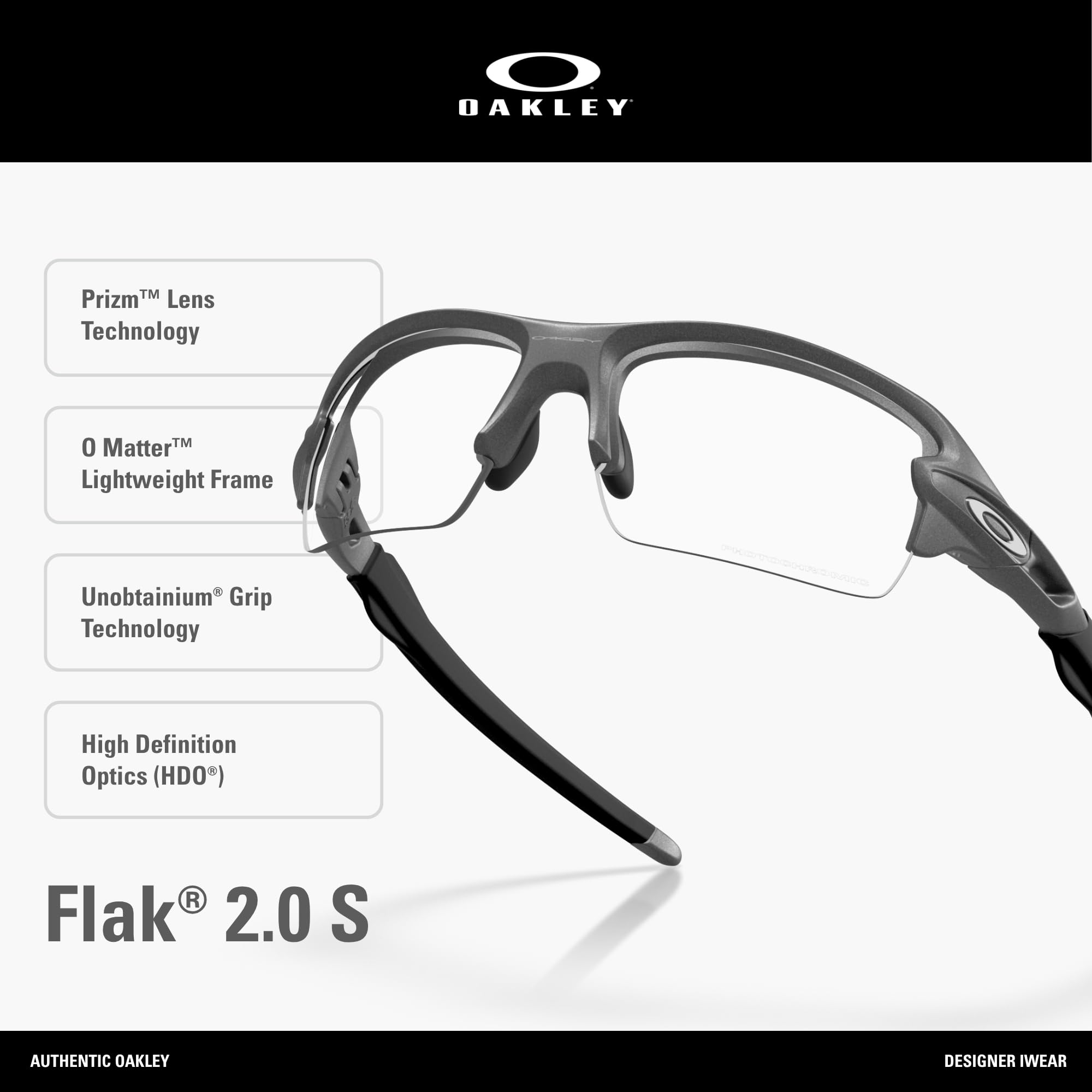 Oakley Flak 2.0 S OO9511 Rectangle Sunglasses for Men for Women
