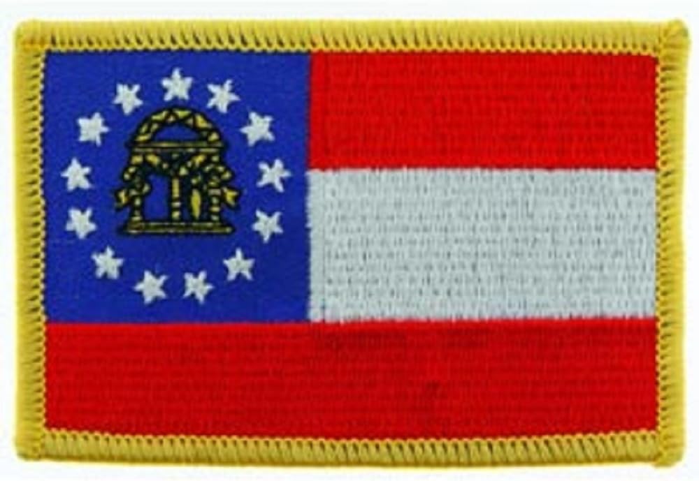 PinMart's Embroidered US State Flag Patch- Georgia Flag