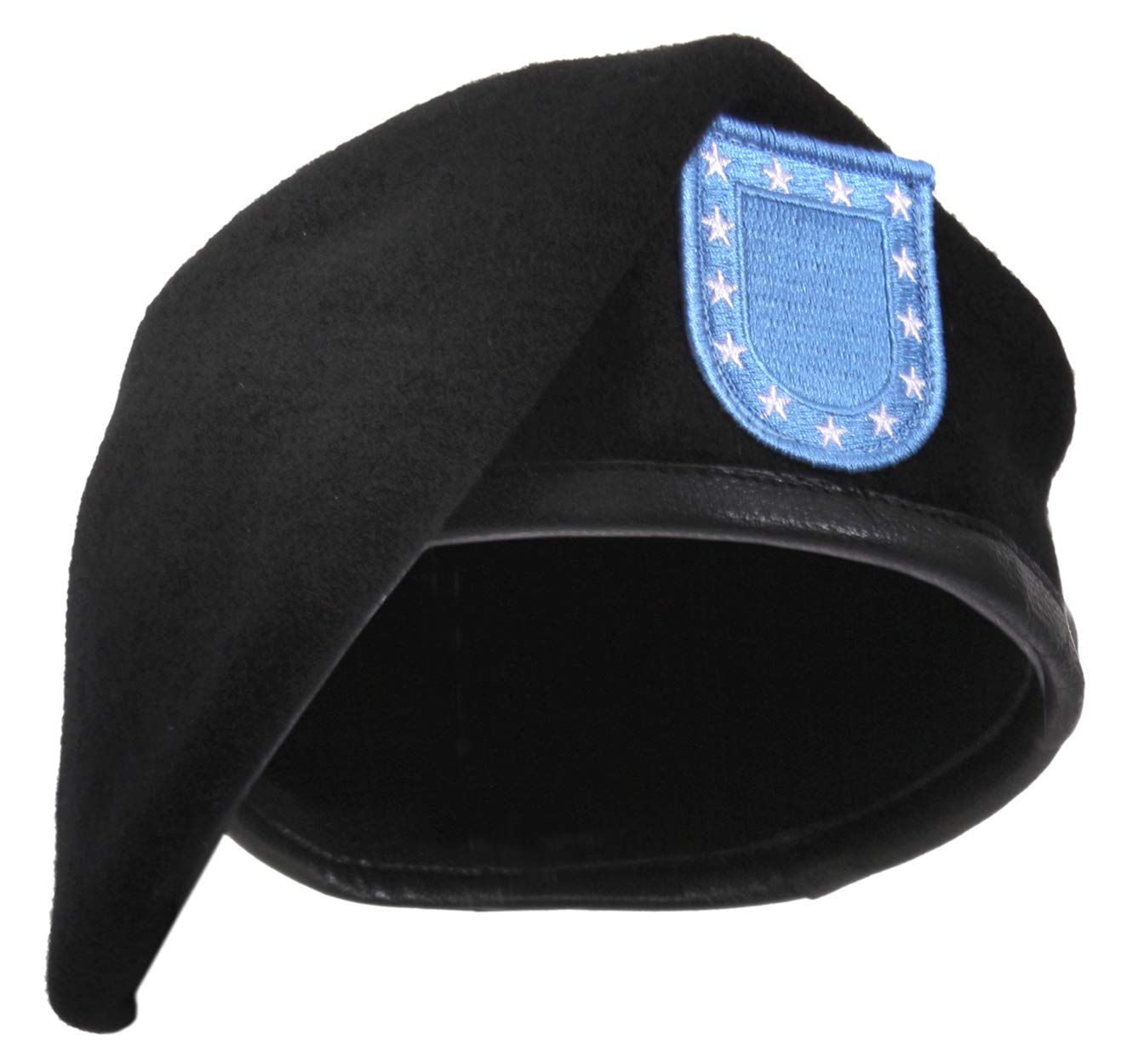 Rothco Inspection Ready Beret with Flash | 95% Wool, Pre-Shaved Inspection Ready Cap, Leather Trim, Ideal for Active-Duty Personnel and Uniform Wear