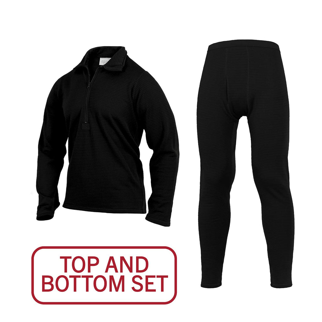 Rothco ECWCS Gen III Mid-Weight Underwear Top & Bottom Set (Level II) Tactical Grid Fleece Thermals