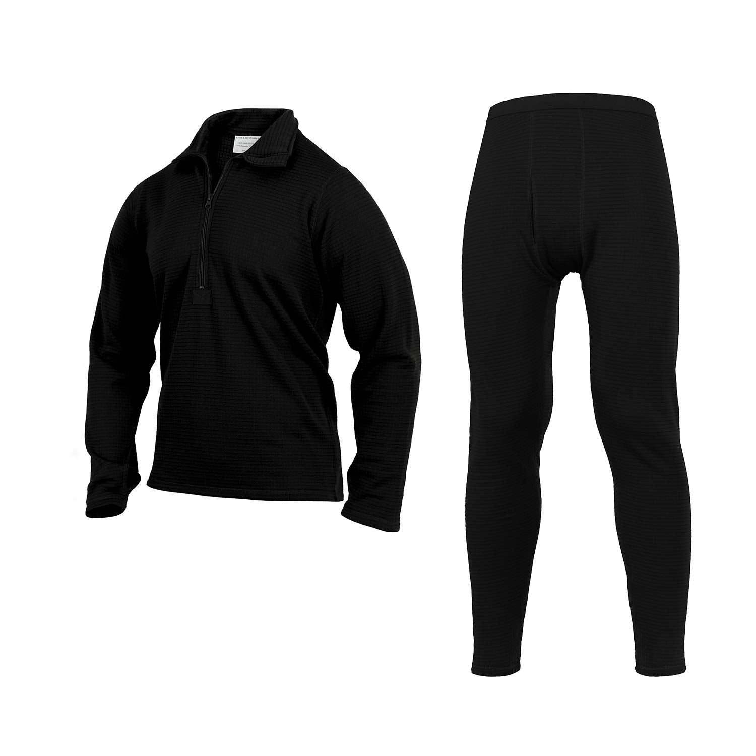 Rothco ECWCS Gen III Mid-Weight Underwear Top & Bottom Set (Level II) Tactical Grid Fleece Thermals