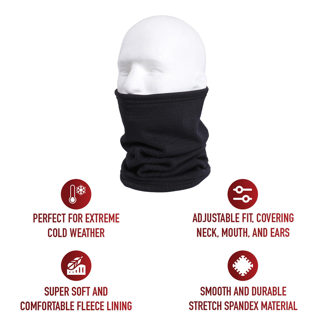 Rothco Grid Fleece Cold Weather Neck Gaiter | ECWCS Gen III Level 2 Waffle Pattern Neck Warmer, Winter Essential for Outdoor Activities, Cold, Wind & Ski