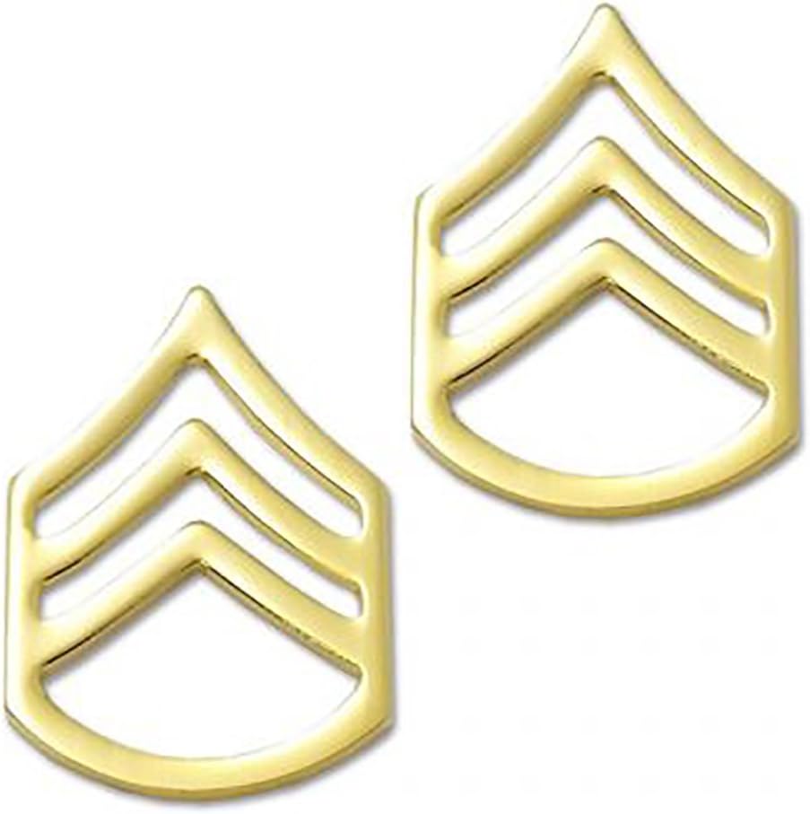 US Army Brite Shiny Metal Pin-On Rank