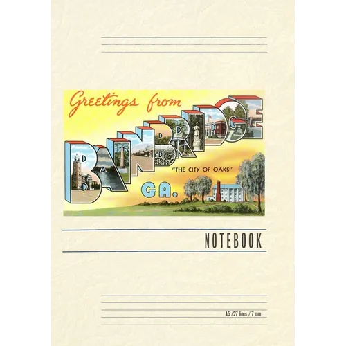 Vintage Lined Notebook Greetings from Bainbridge